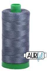 Aurifil Mako 40wt 2-ply Cotton 1000 m 1094 yd. spool - 1158 Medium Grey
